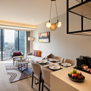 Swissôtel Living Jakarta, the living room.