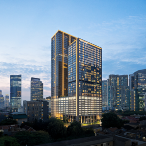 Swissôtel Living Jakarta, complete aerial view.