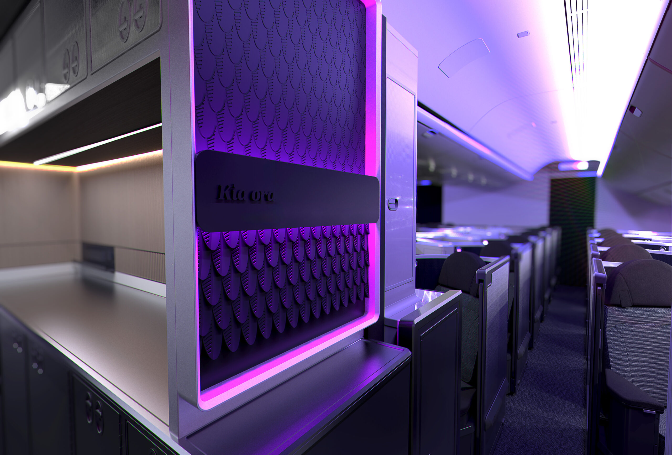 Interior kabin retrofit Business Premier Air New Zealand di Boeing 777-300ER