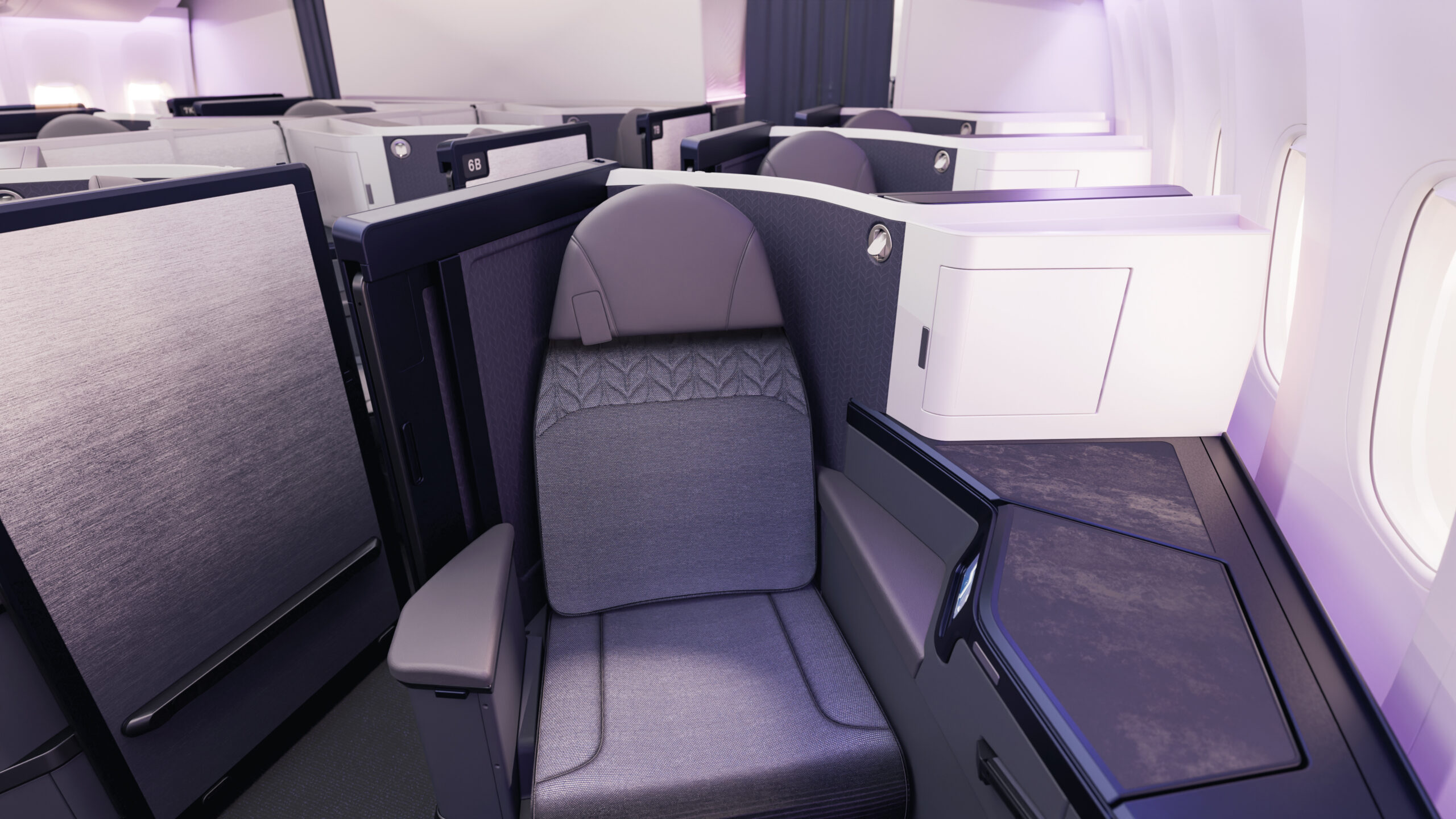 Kursi Air New Zealand Business Premier dengan desain kabin terbaru