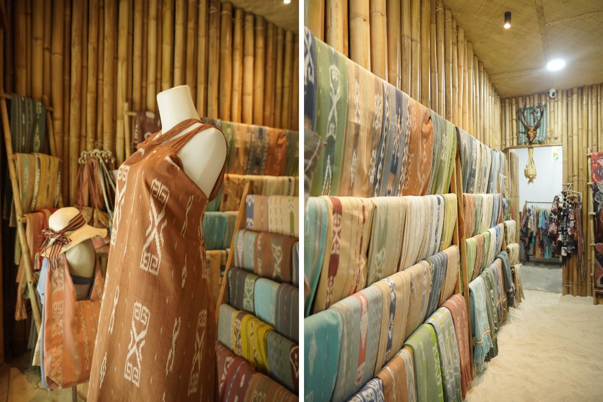 Interior dari toko busana Karaja Sumba.