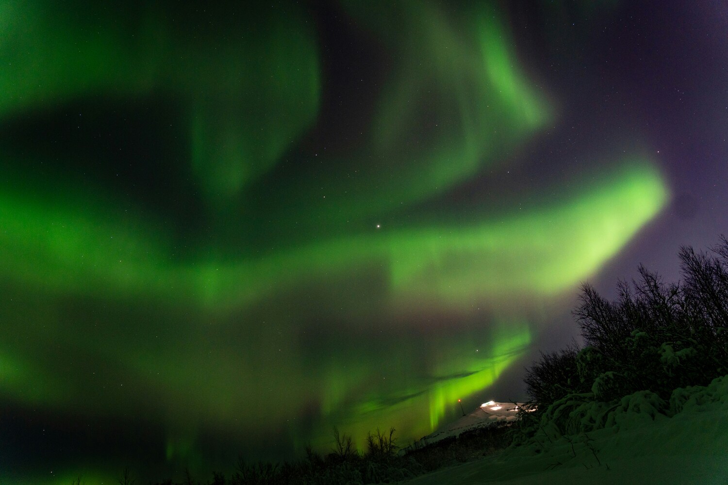 Kiruna di Swedia utara, destinasi untuk melihat aurora.
