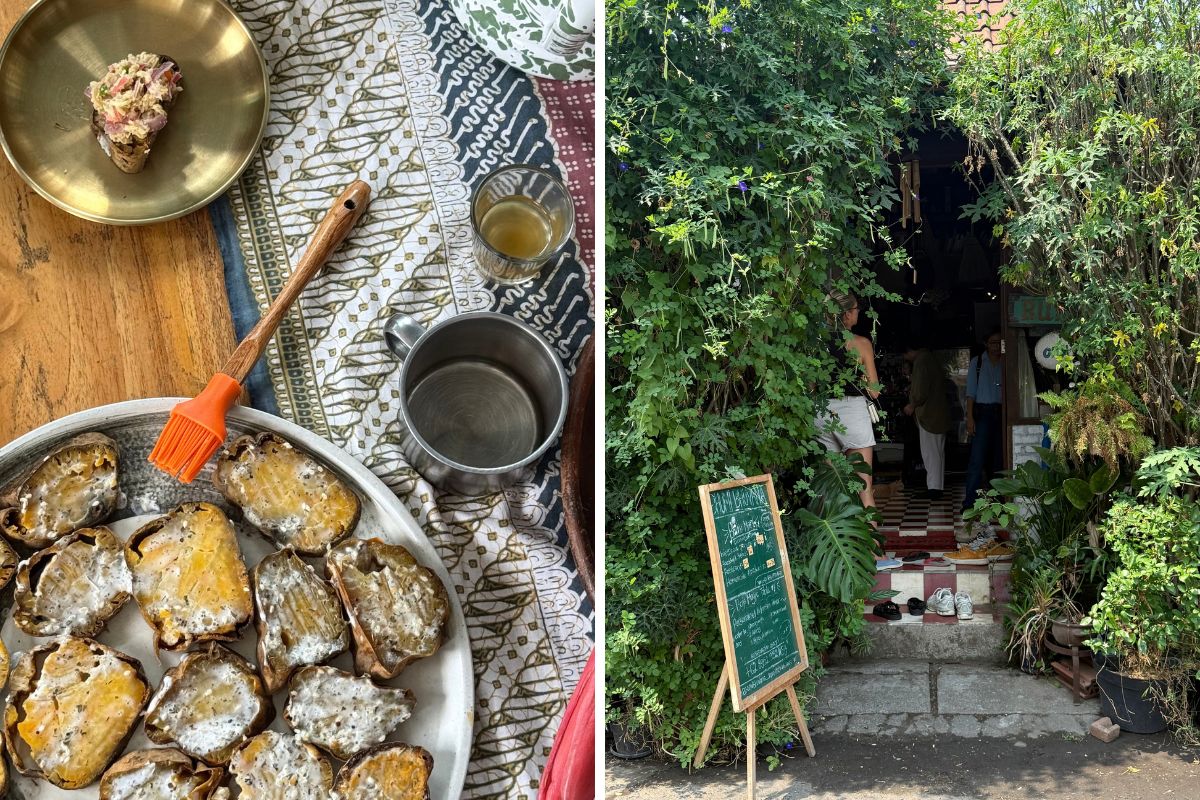 Menikmati hidangan berbahan lokal di Bhumi Buvana.