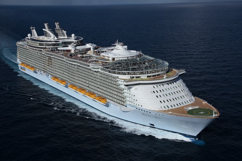 Gambar kapal Allure of the seas, bagian dari Royal Caribbean.