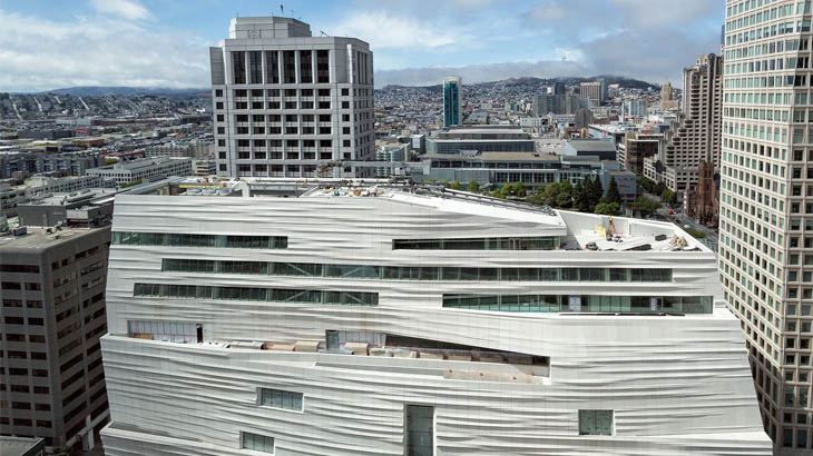 Desain eksterior San Francisco Museum of Modern Art.
