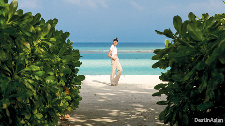 Pantai di Four Seasons Kuda Huraa.